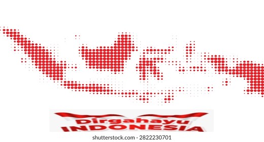 Indonesia independence day 78 th , 3d vector template design llustration