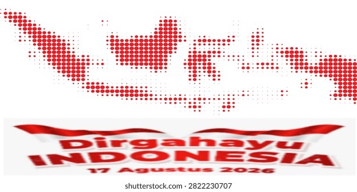 Indonesia independence day 78 th , 3d vector template design llustration