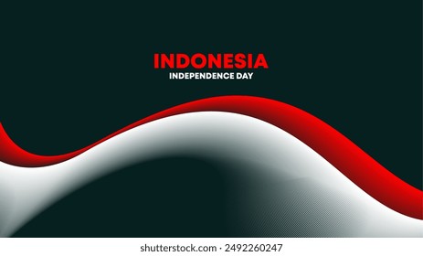 Indonesia independence day abstract banner background, presentation template greeting card, business card website
