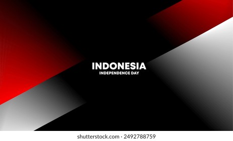Indonesia independence day abstract banner background, presentation template greeting card, business card website