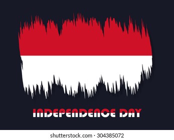 Indonesia Independence Day Abstract Flag Design, National Day Of Indonesia.