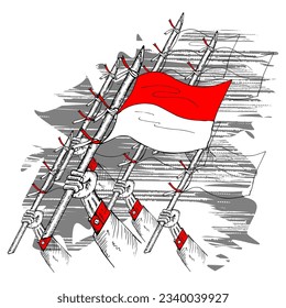 Indonesia Independence day, August 17, poster vector