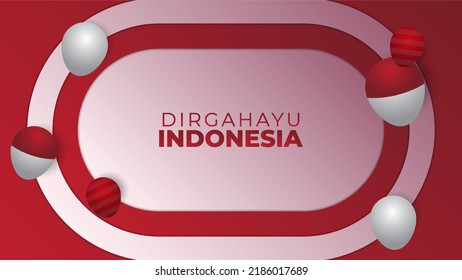 Diseño de fondo del Día de la Independencia de Indonesia