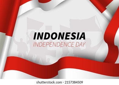Bandera de fondo del Día de la Independencia de Indonesia