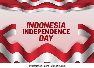 Indonesia Independence day background and flag