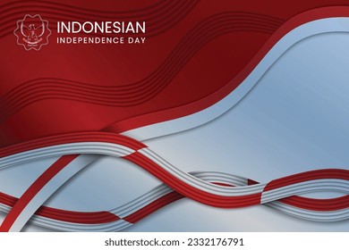 Fondo del Día de la Independencia de Indonesia con bandera 
