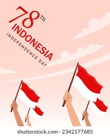 Indonesische Unabhängigkeitstag-Hintergrund