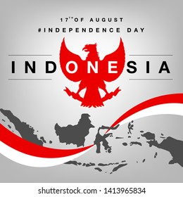 Indonesia Independence day background vector. EPS10