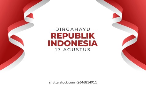 Indonesia independence day background vector