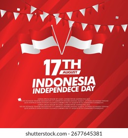 Indonesia independence day background vector