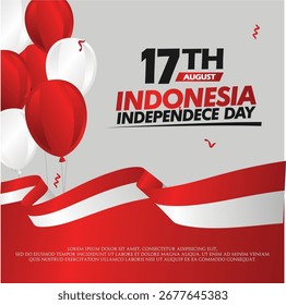 Vector de fondo del día de la independencia de Indonesia