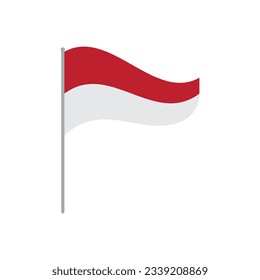 indonesia independence day banner with 3d podium, balloons and confetti. suitable for business promotion or greeting card
