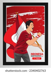 indonesia independence day banner design template