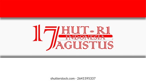 indonesia independence day banner, suitable for business promotion or greeting card