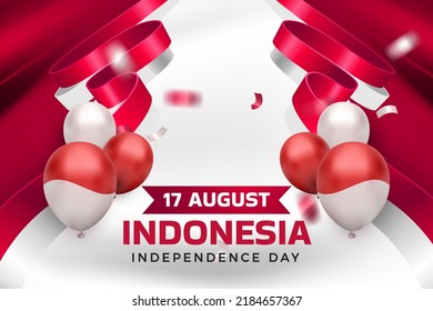 Indonesia Independence day banner template. 17 august festival