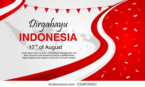 Indonesia independence day banner template Vector design