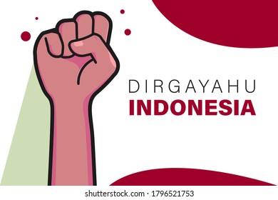 Indonesia independence day banner. Vector Illustration