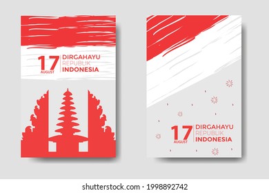Plantilla de paquete del Día de la Independencia de Indonesia