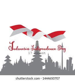 Indonesia Independence Day, can used for greeting card, banner, and texture background logo - Vector