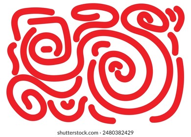 Indonesia Independence Day Celebration Abstract Doodle Background Landscape with Red color for your graphic resource