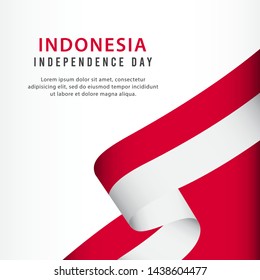 Indonesia Independence Day Celebration, banner set Design Vector Template Illustration