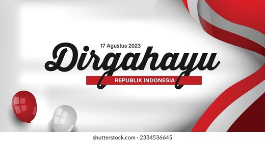 Indonesia independence day celebration theme banner template