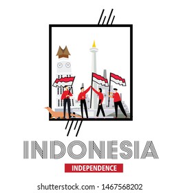 Indonesia Independence Day Celebration Vector Template Design Illustration