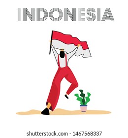 Indonesia Independence Day Celebration Vector Template Design Illustration
