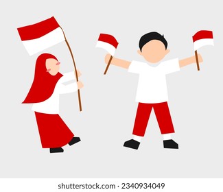 Indonesia Independence Day Character Illustration