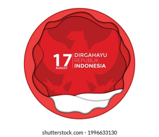 Indonesia Independence Day Circle Garuda Paper