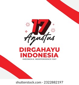 Plantilla de diseño del día de la independencia de Indonesia