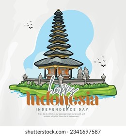 Indonesia independence day or dirgahayu kemerdekaan Indonesia Soical Media Post Banner, republik indonesia, indonasian, Bali, Travel