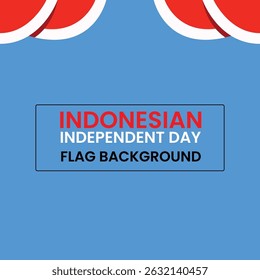 indonésia bandeira do dia da independência fundo e fita vetor ilustração