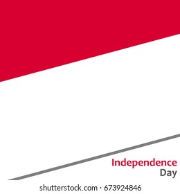 Indonesia independence day with flag vector illustration for web