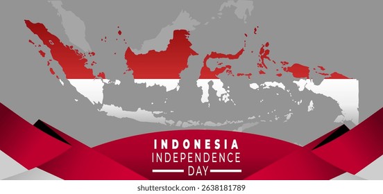 Indonesia independence day flyer illustration