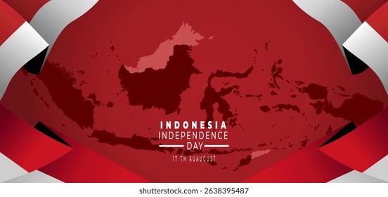 Indonesia independence day flyer illustration