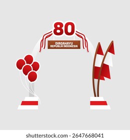 Indonesia Independence Day Gate Vector Design
