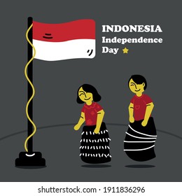 Indonesia Independence Day Greeting Poster, Dirgahayu HUT Kemerdekaan Indonesia