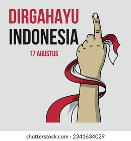 Indonesia Independence day greeting poster