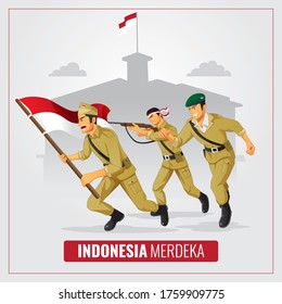 Indonesia Independence day with hero background