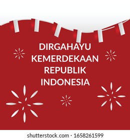 indonesia independence day. Indonesian Independence Day greeting card templates design