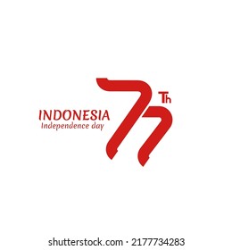 Indonesia Independence day logo. minimalist logo design