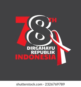 Indonesia independence day logo and symbol 2023