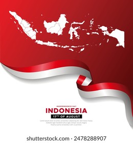 Indonesia independence day with indonesia maps. 79th Indonesia independence day