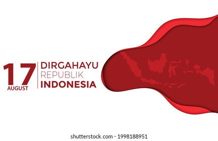 Indonesia Independence Day In Paper Style