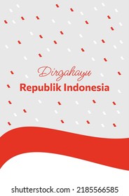 Indonesia Independence Day poster. 17 August