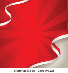 Indonesia independence day poster design red and white, 17 august independence day. EPS FILE