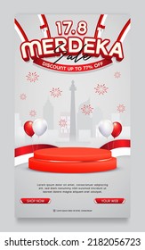 Indonesia Independence Day Sale Poster Template