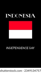 Indonesia Independence Day Sign and Badge