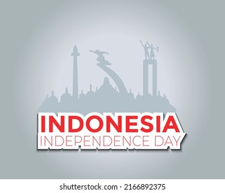Plantilla simple del Día de la Independencia de Indonesia